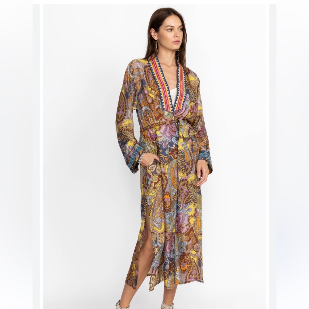 Johnny Was Sandalwood Tove Silk Kimono small NEW - Picture 12 of 14